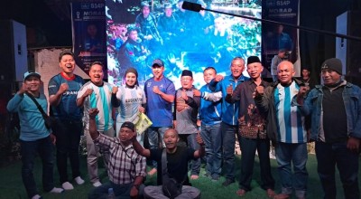Warga Malang Nobar Piala Dunia Bareng DPP Demokrat