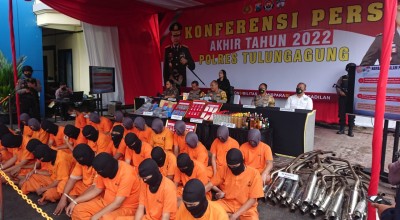 Kasus Narkoba di Tulungagung Meningkat di 2022, Kriminalitas Tuntas 104 Persen