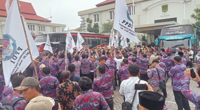 Ratusan Perangkat Desa di Kabupaten Pasuruan Juga Berangkat Demo ke Jakarta