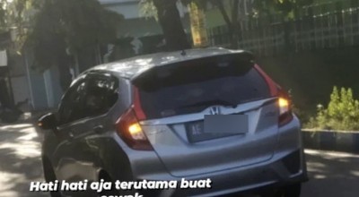 Viral Honda Jazz Disebut Dikemudikan Pria Telanjang di Ponorogo