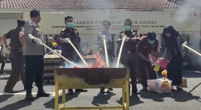 Sabu Senilai Rp3 Miliar Hasil Sitaan Kejari Kota Kediri Dimusnahkan