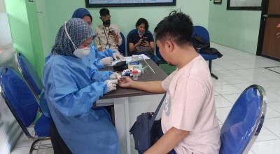 Ketika Para Wartawan Dicek Kesehatannya di Kota Mojokerto