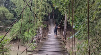 Miris! Jembatan Gantung Penghubung Dua Desa di Bojonegoro ini Nyaris Putus