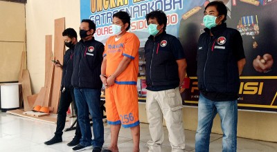 Polresta Sidoarjo Amankan Sopir Bawa 1,6 Kg Sabu Senilai Rp3 M