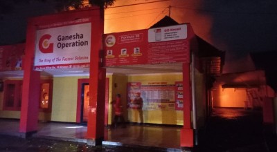 Gedung Bimbel GO di Tulungagung Terbakar Gegara Korsleting Kabel AC
