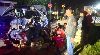 Pikap Ditabrak Kereta Api di Kediri, Ini Kronologis dan Kondisi Korban