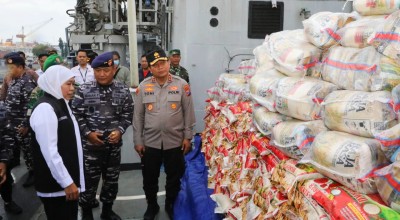 25 Ton Beras Dikirim untuk Warga Masalembu