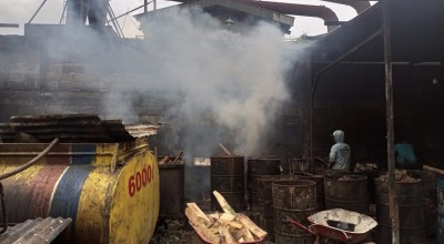 Penyulingan Daur Ulang Limbah Minyak Sawit di Sidoarjo Digerebek