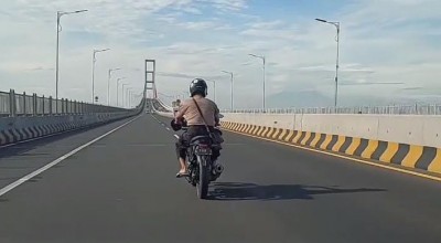 R2 Masuk Jalur Mobil di Suramadu, Polres Bangkalan Beri Penjelasan