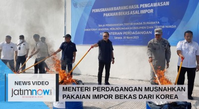 Menteri Perdagangan Musnahkan Pakaian Bekas Impor dari Korea