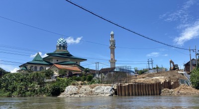 FOTO: Progres Pembangunan Jembatan Bandar Ngalim Kediri