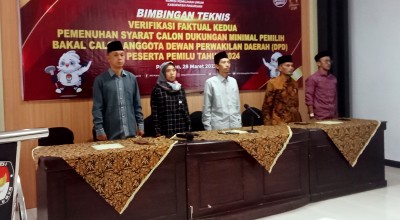 KPU Kabupaten Pasuruan Kebut Verifikasi Pendukung Bacalon DPD RI