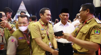 Tanggulangi Bencana, Wabup Jombang Ikuti Rakornas di Jakarta