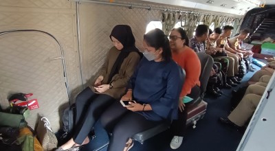 Sensasi Mudik Lebaran Naik Pesawat Militer