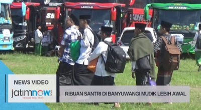 51 Bus Antar Ribuan Santri Mudik Dari Banyuwangi Menuju Bali Hingga Sumatera