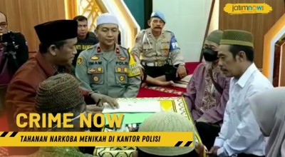 Tahanan Narkoba Menikahi Wanita Pujannya Di Kantor Polisi