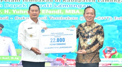 Lamongan Jadi Pilot Project Perlindungan Jaminan Sosial Ketenagakerjaan Petani Tembakau Nasional, Megilan!