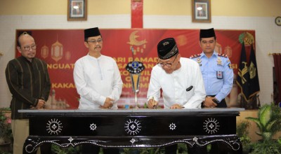 Kakanwil Kemenkumham Jatim Resmikan 4 Sarana Layanan Publik Baru di Lapas I Madiun