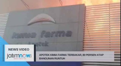Apotek Kimia Farma Terbakar, 80 Persen Atap Bangunan Runtuh