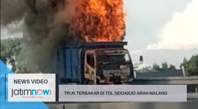 Kebakaran Truk Di Tol Sidoarjo Arah Malang