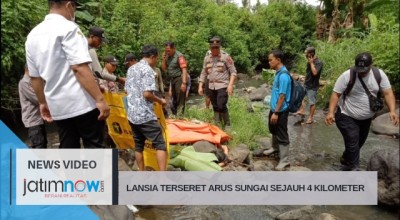 Lansia Terseret Arus Sungai Sejauh 4 Kilometer