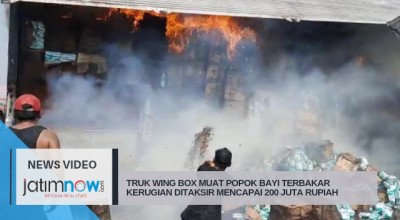 Truk Muat Popok Bayi Terbakar Kerugian Ditaksir Mencapai 200 Juta Rupiah