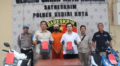 Pencuri Motor di Alfamart dan Rumah Makan Pagaruyung Kota Kediri Ditangkap