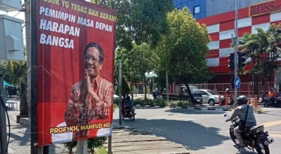 Sejumlah Titik di Surabaya Bermunculan Baliho Bergambar Mahfud MD