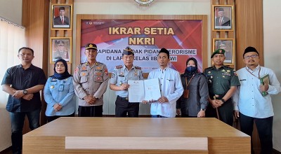 Satu Napi Teroris Lapas Ngawi Ikrar Setia kepada NKRI