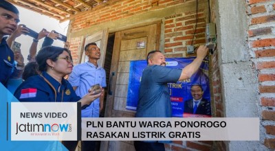 PLN Bantu Warga Ponorogo Rasakan Listrik Gratis