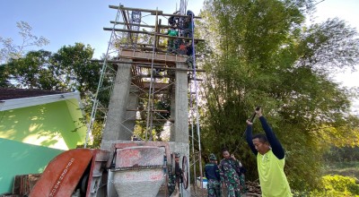 Atasi Kesulitan Air, Tandon di Lebak Tumpang Kediri jadi Sasaran Program TMMD ke-117