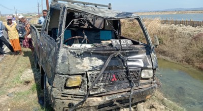 Kecelakaan Tunggal di Sumenep, Mobil Pikap Masuk Parit Sopir Tewas