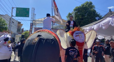 Kirab Pemilu Diterima KPU Ponorogo, 6 Hari Keliling Bumi Reog