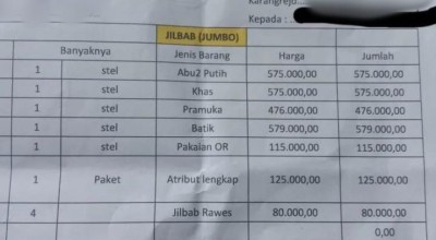 Lagi, Beredar Kuitansi Seragam Sekolah Mahal di Tulungagung