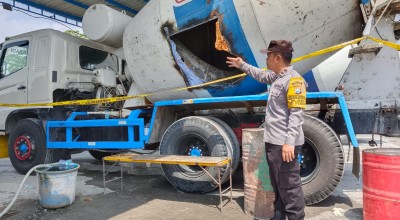 Terpeleset ke dalam Mesin Pengaduk Semen, Operator di Madiun Meninggal Dunia