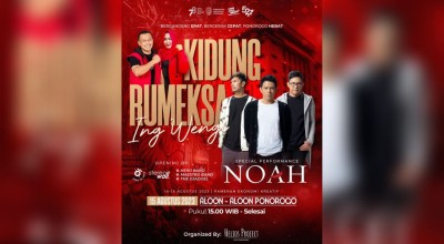 Puncak Acara HUT Ke-527 Ponorogo Padukan Pameran Ekraf dan Konser Noah