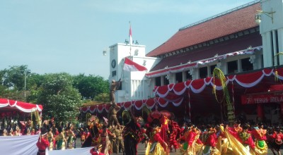 Drama Kolosal Terbentuknya Bangsa Warnai Peringatan Kemerdekaan RI di Balai Kota Surabaya