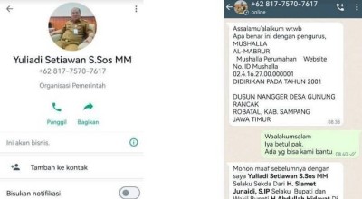 Penipuan Catut Nama Sekda Yuliadi Setiawan Marak di Sampang, Ini Modusnya!