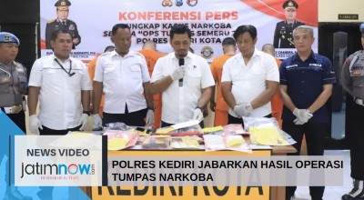 Video: Polres Kediri Kota Jabarkan Hasil Operasi Tumpas Narkoba