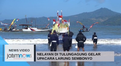 Video: Nelayan di Tulungagung Gelar Upacara Larung Sembonyo