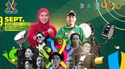 Gubernur Khofifah Undang Warga Jatim Meriahkan Opening Ceremony Porprov VIII di Sidoarjo, Ada Padi Reborn Rek!