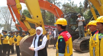 Pemprov Jatim Gelar Apel Siaga di Bendungan Selorejo Hadapi Dampak El Nino