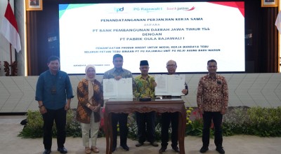Dukung Pemanfaatan Petani Tebu Madiun, Bank Jatim Jalin Kerjasama dengan PT Rajawali l