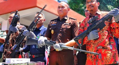 Kejari Sidoarjo Musnahkan Barang Bukti bersama Bupati dan Forkopimda
