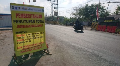 Jembatan Ngujang I di Tulungagung Ditutup Sore Ini, Simak Rekayasa Lalu Lintasnya