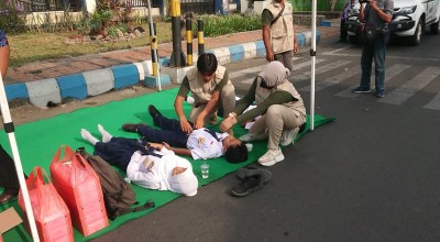 Peserta Upacara Peringatan Hari Jadi Pemprov Jatim di Tulungagung Pingsan