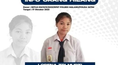 Siswi SMP di Kabupaten Malang Hilang usai Kerja Kelompok