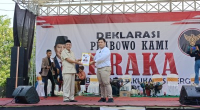 Relawan Milenial Praka Bojonegoro Deklarasikan Dukung Prabowo Presiden 2024