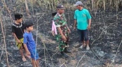Di Lahan Bambu Sampang, Seorang Kakek Ditemukan Tewas Terbakar