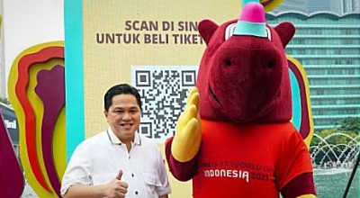 Trophy Experience Piala Dunia U-17 Singgah di Surabaya, Erick Thohir Ajak Warga Ikut Pawai